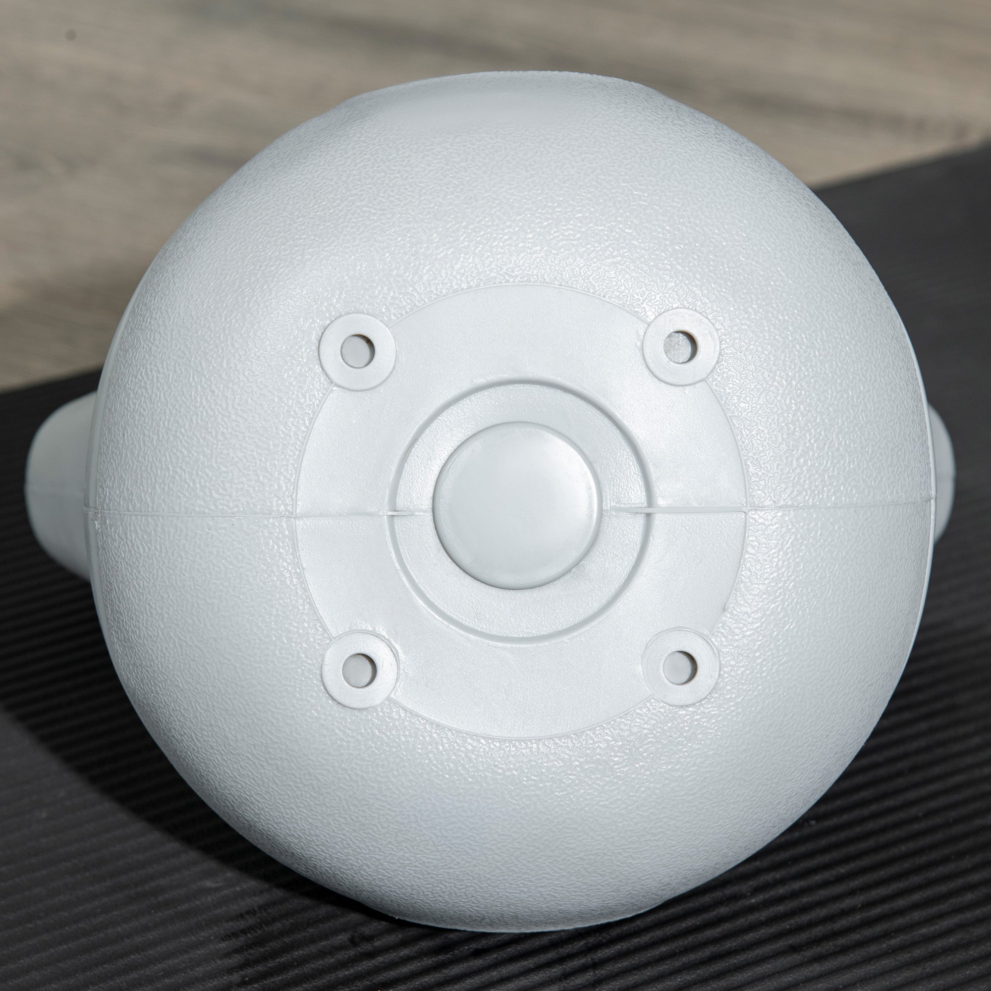 Kettlebell SPORTNOW Azul e Cinza PU e Areia 22x16x26cm - 4