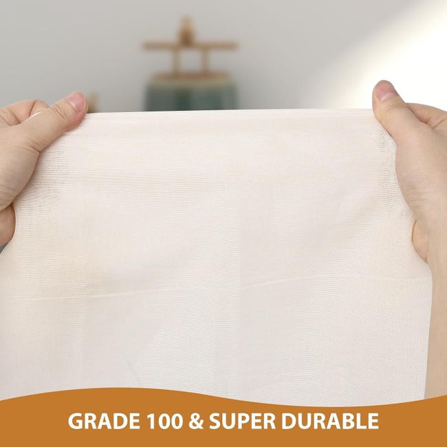 ADOCARN Panno Filtrante Garza Riutilizzabile per Cucina, Mussola Naturale Bianca 95x95 Cm, Panni da Cucina Multifunzione per Formaggio, Yogurt e Olio, Confezione da 3 Pezzi ADOCARN Panno Filtrante Garza Riutilizzabile per Cucina, Mussola Naturale Bianca 95x95 Cm, Panni da Cucina Multifunzione per Formaggio, Yogurt e Olio, Confezione da 3 Pezzi