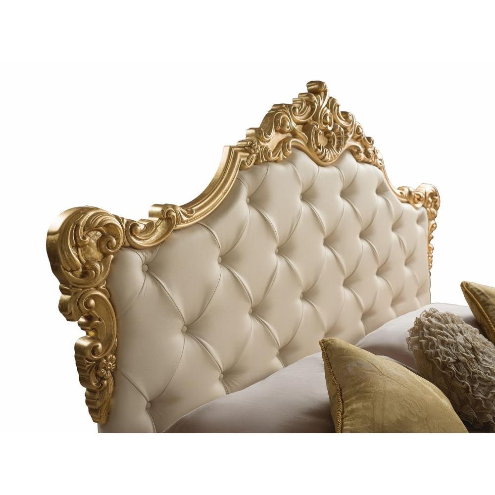 Letto matrimoniale con contenitore Savoia colore crema - 4