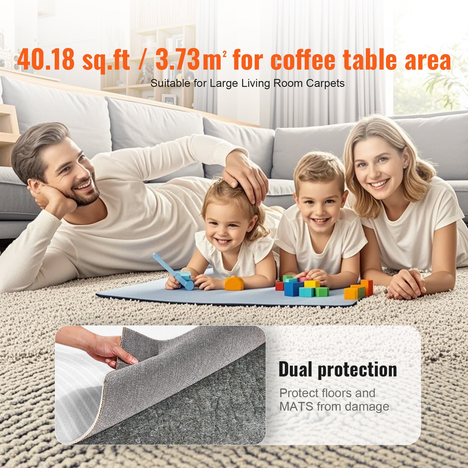 Tapis antidérapant pour tapis,SucceBuy 60,2 x 96
