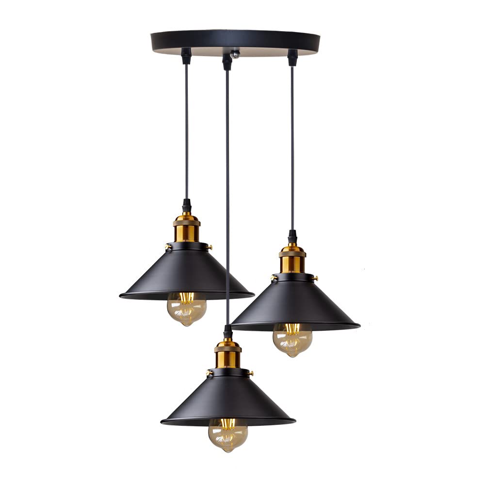 Lampa Wisząca punktowa Przemysłowy Plafon Retro Lampa Wisząca Metalowa Regulowany Kabel Odpowiednia do Kuchni Jadalni Żarówka Nie Jest Dołączona