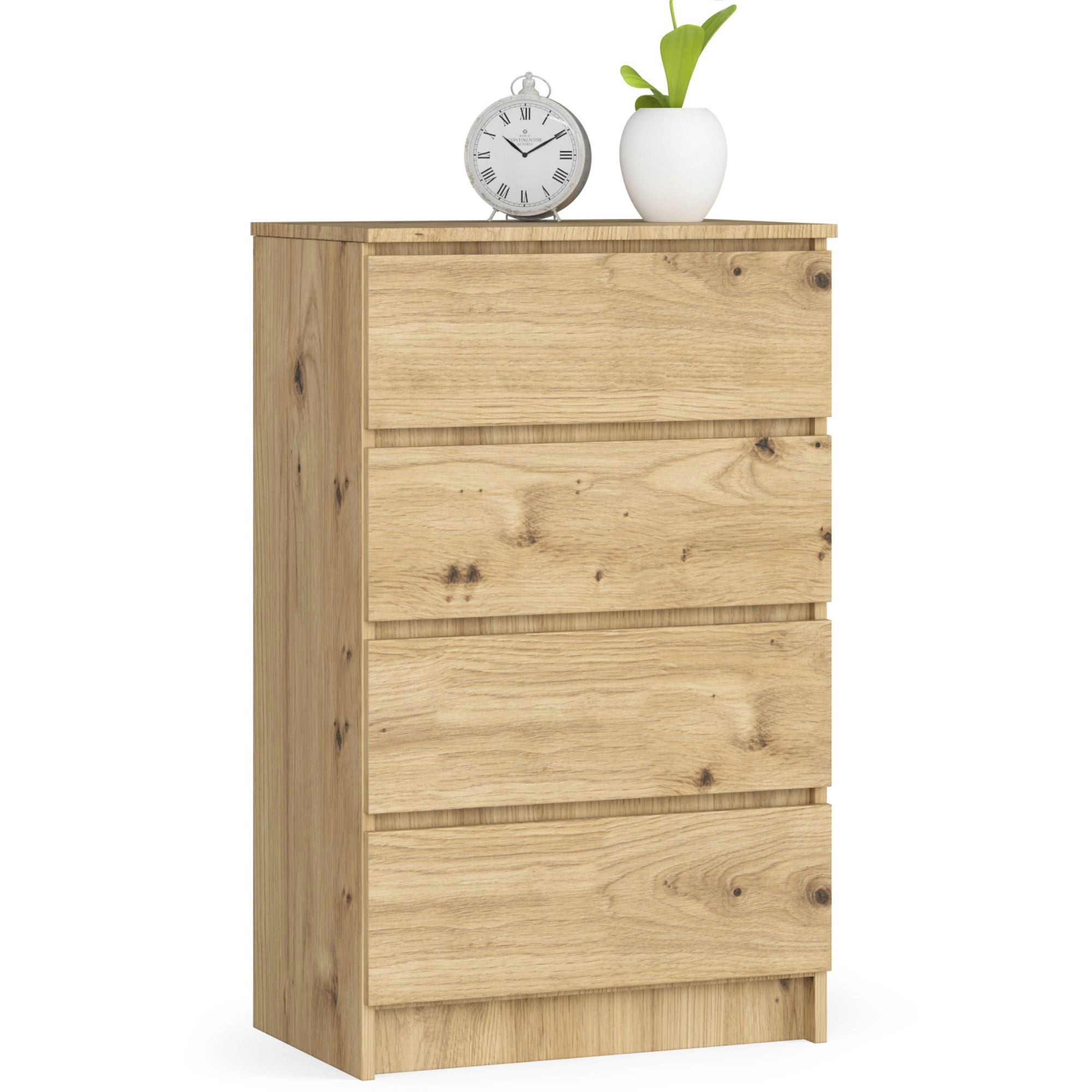 Komoda AKORD K60 Dąb Artisan 60 cm 4 szuflady kolor Dąb Artisan mat 60x40x99 cm