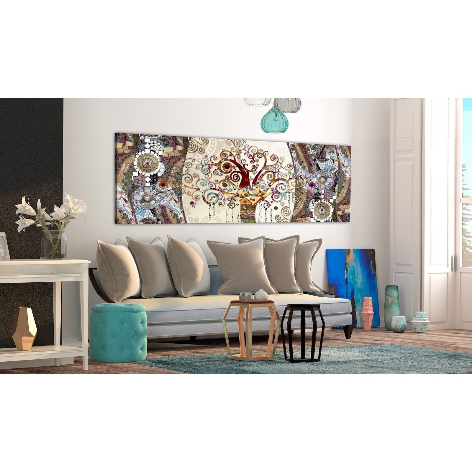 Tableau résumé de la mosaïque - 120 x 40 cm - 2