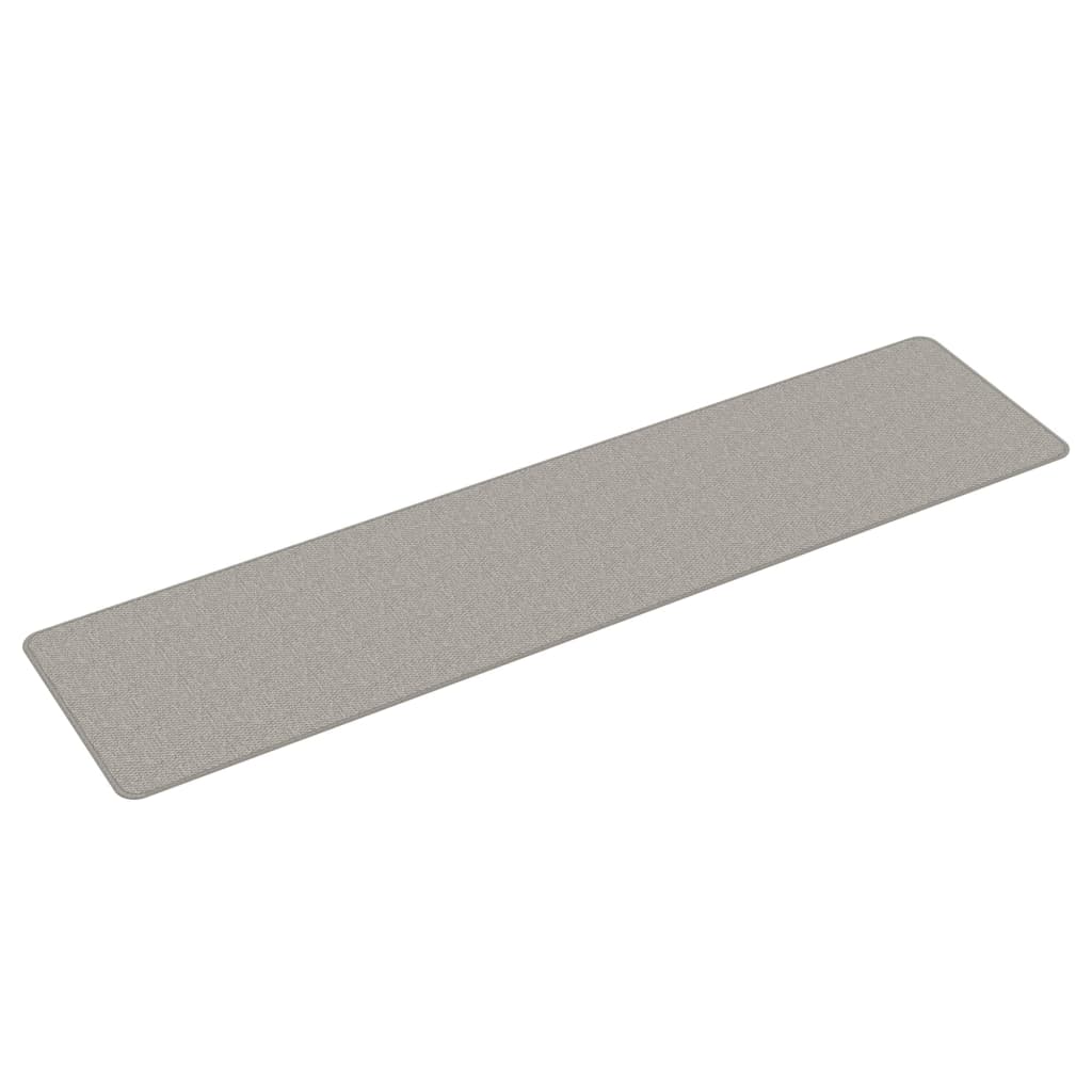 Alfombra de pasillo | tapete de pasillo con aspecto de sisal gris taupe 50x200 cm cfw65340