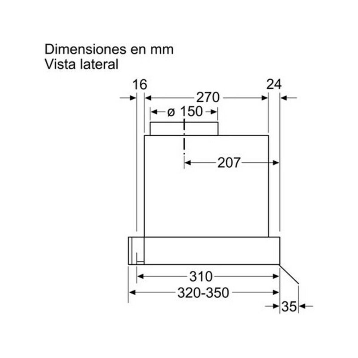 Hotte standard Balay 3BD896MX 90 cm 620 m3h 255W Acier inoxydable - 2