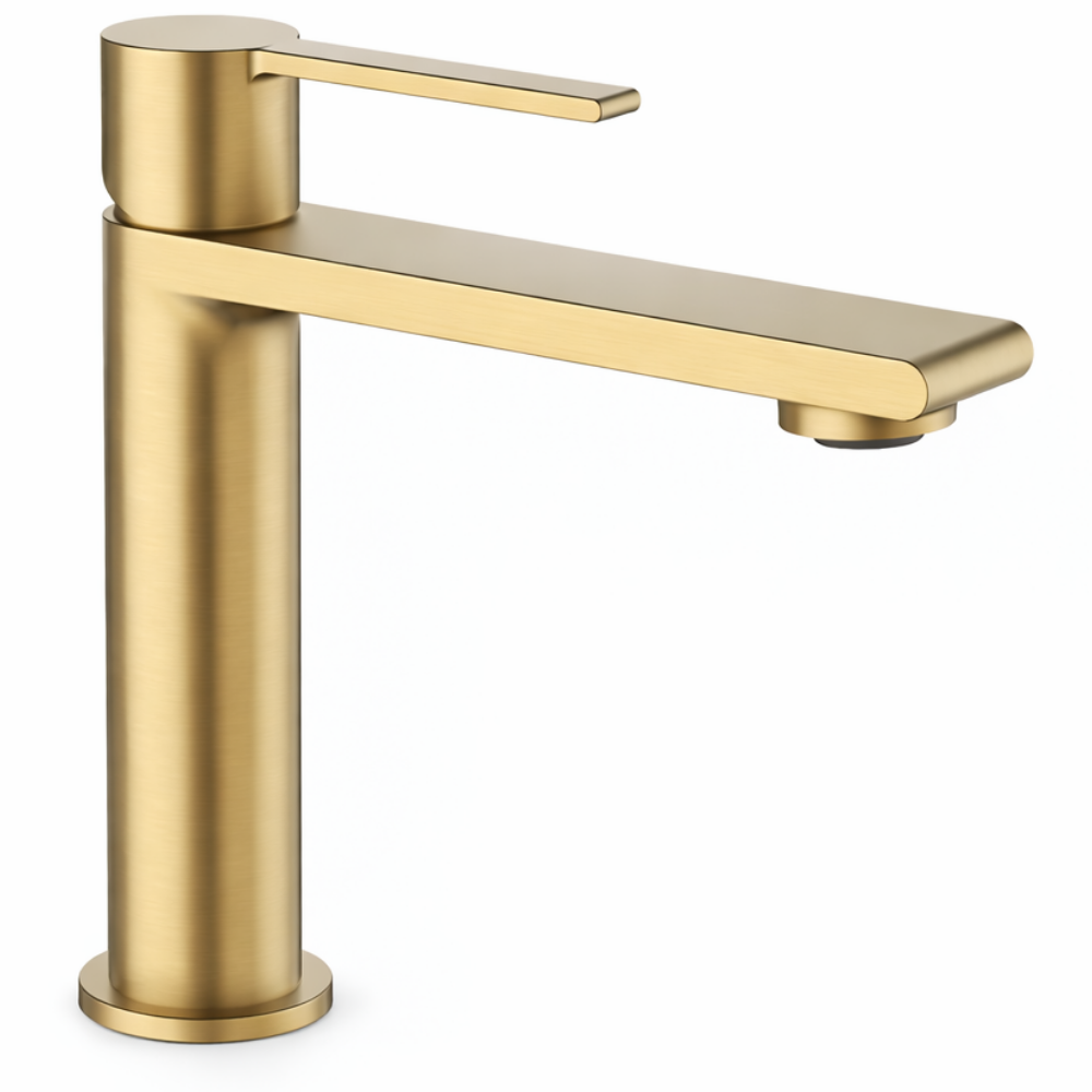 Ensemble mitigeur lavabo + Colonne de douche - Couleur Or brossé - 7