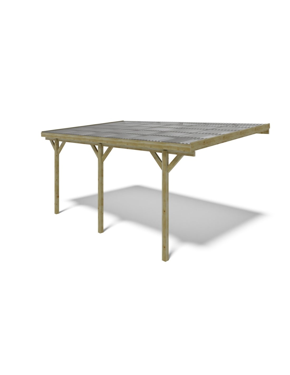 Carport, abri de voiture 3x5.24 m - 15 m2 - couverture PVC&nbsp; - CAR7-2PVCTR - ALTANKA - 9