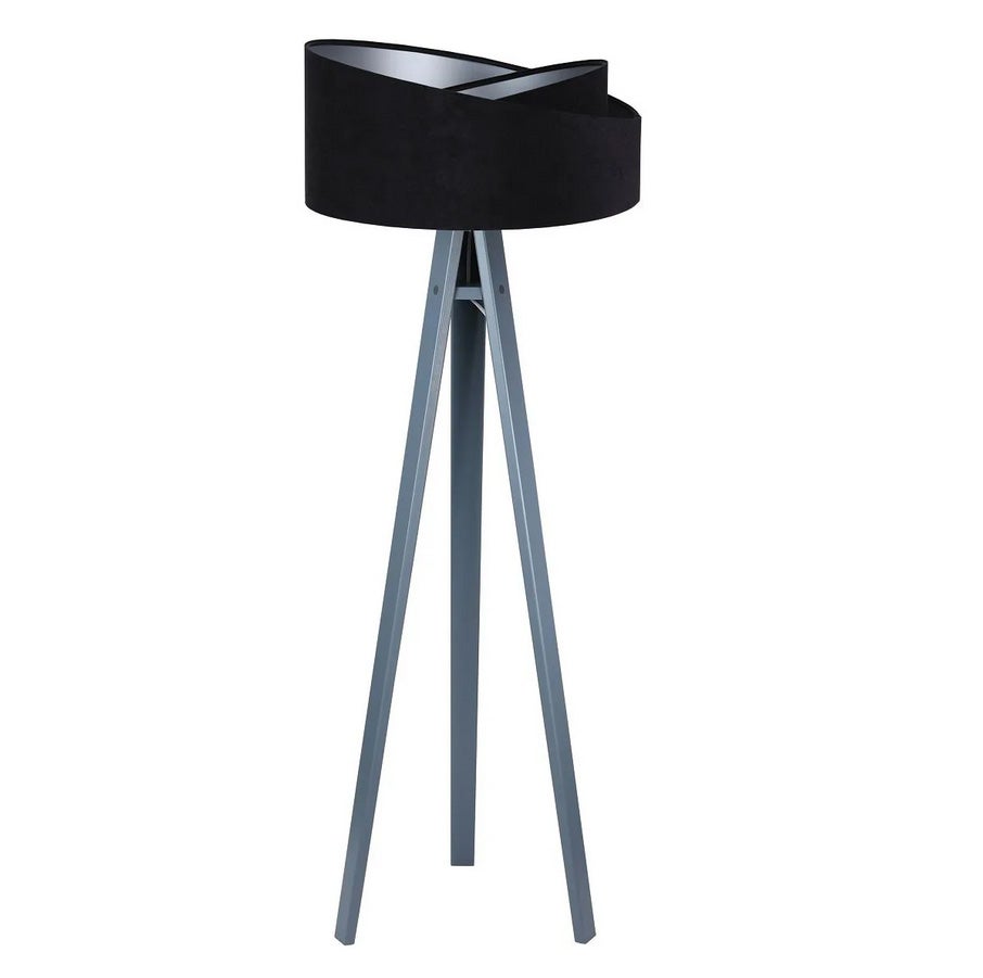 Lampa stojąca GEMSTONE czarna/srebrna/szara