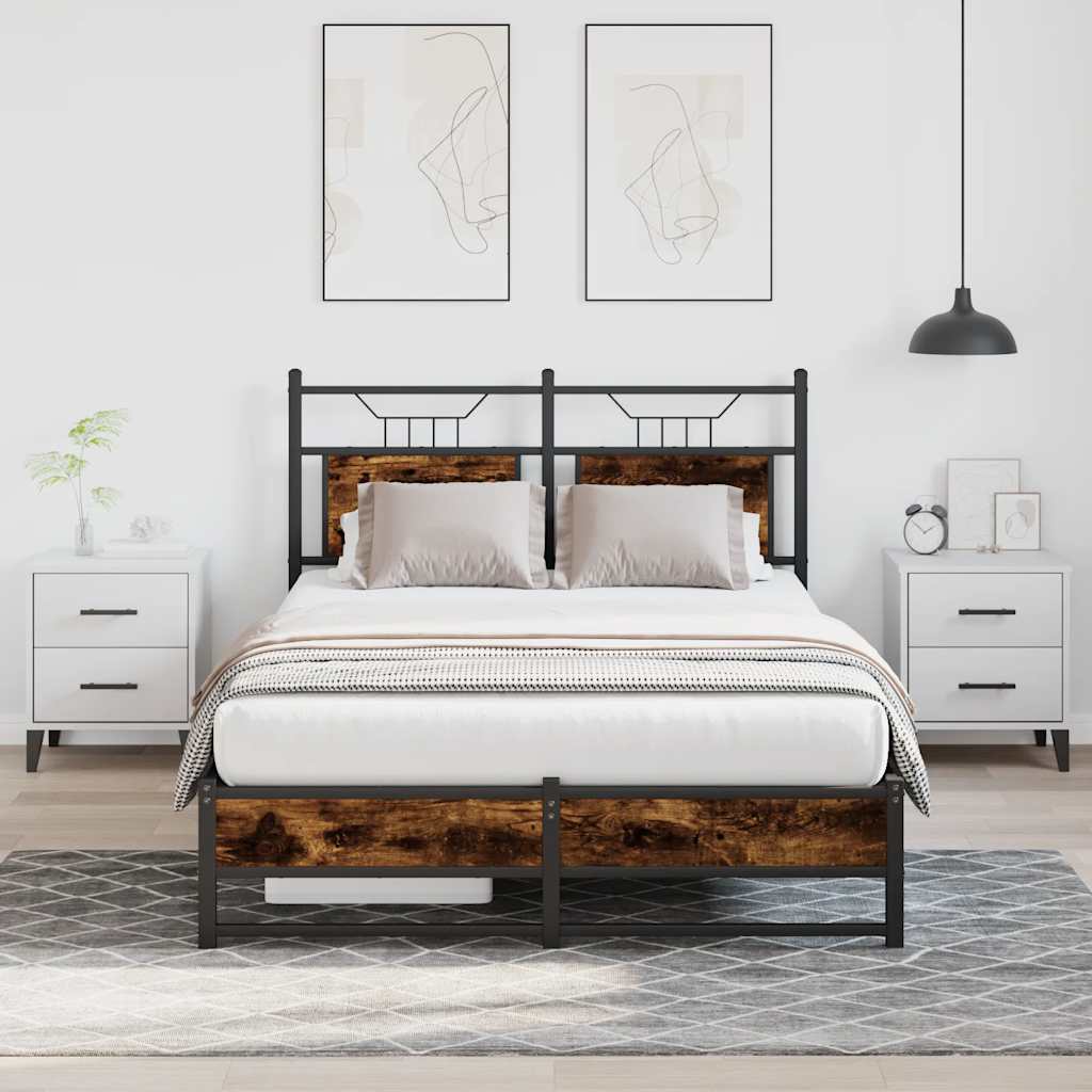 Łóżko Metalowe Rama Łóżka Metalowa Ze Stelażem Pokoj Sypialnia 120x190 cm