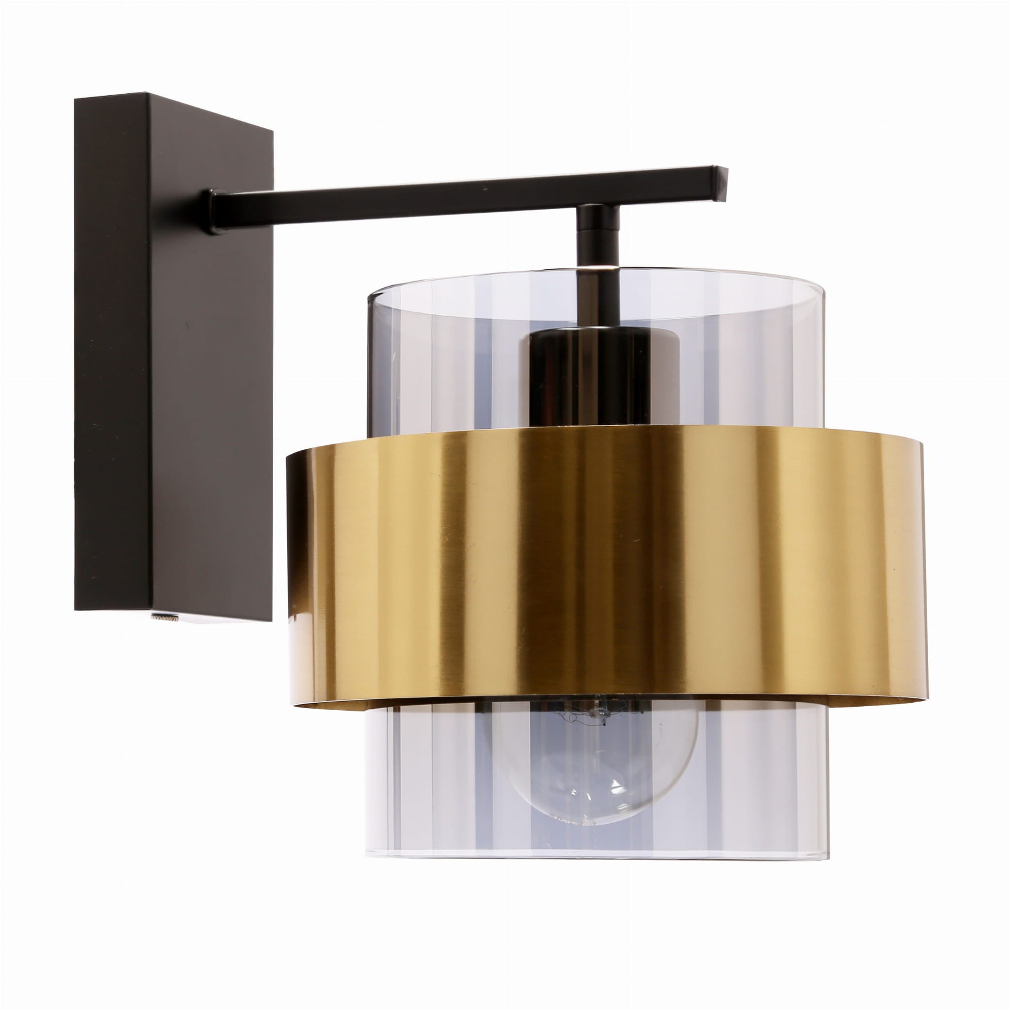 Kinkiet ścienny Spiega czarny-dymiony-miedź-złoty 1xE27x60W wym: 22 x 24 x 18 cm metal IP20 Candellux
