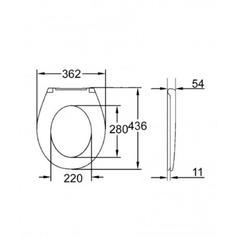GROHE Abattant WC Bau Ceramic fermeture frein de chute - 3