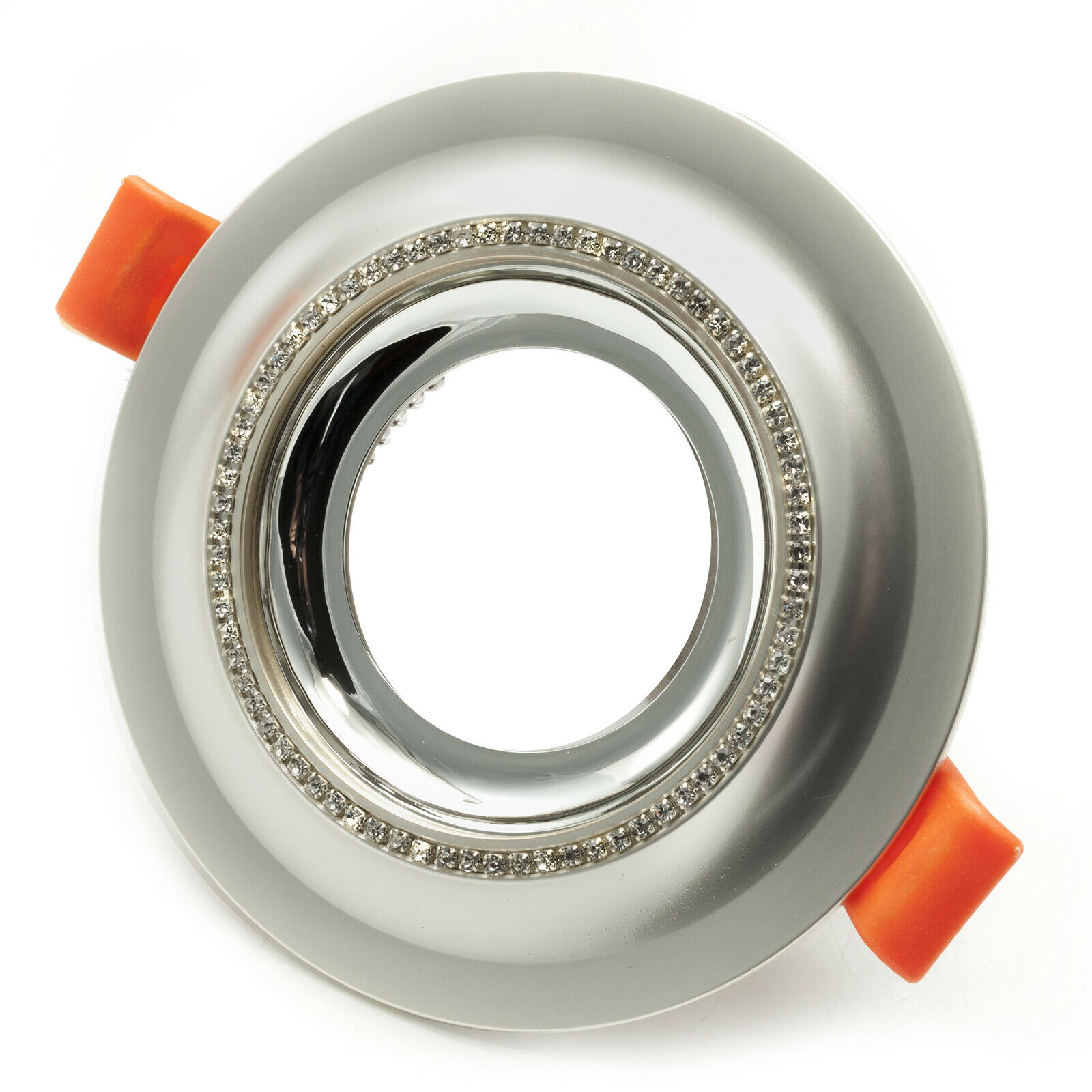 Spot encastré argenté avec strass pailleté rond 75mm ampoule LED 5W GU10 LIGHT 4000K - 2