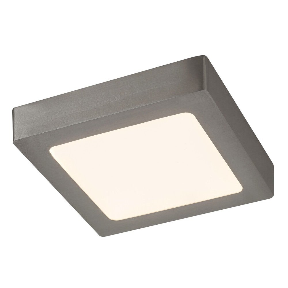 Plafon natynkowy LED 12W 800lm 3000K Kwadratowy Chrom Satynowy Metal IP20 170mm