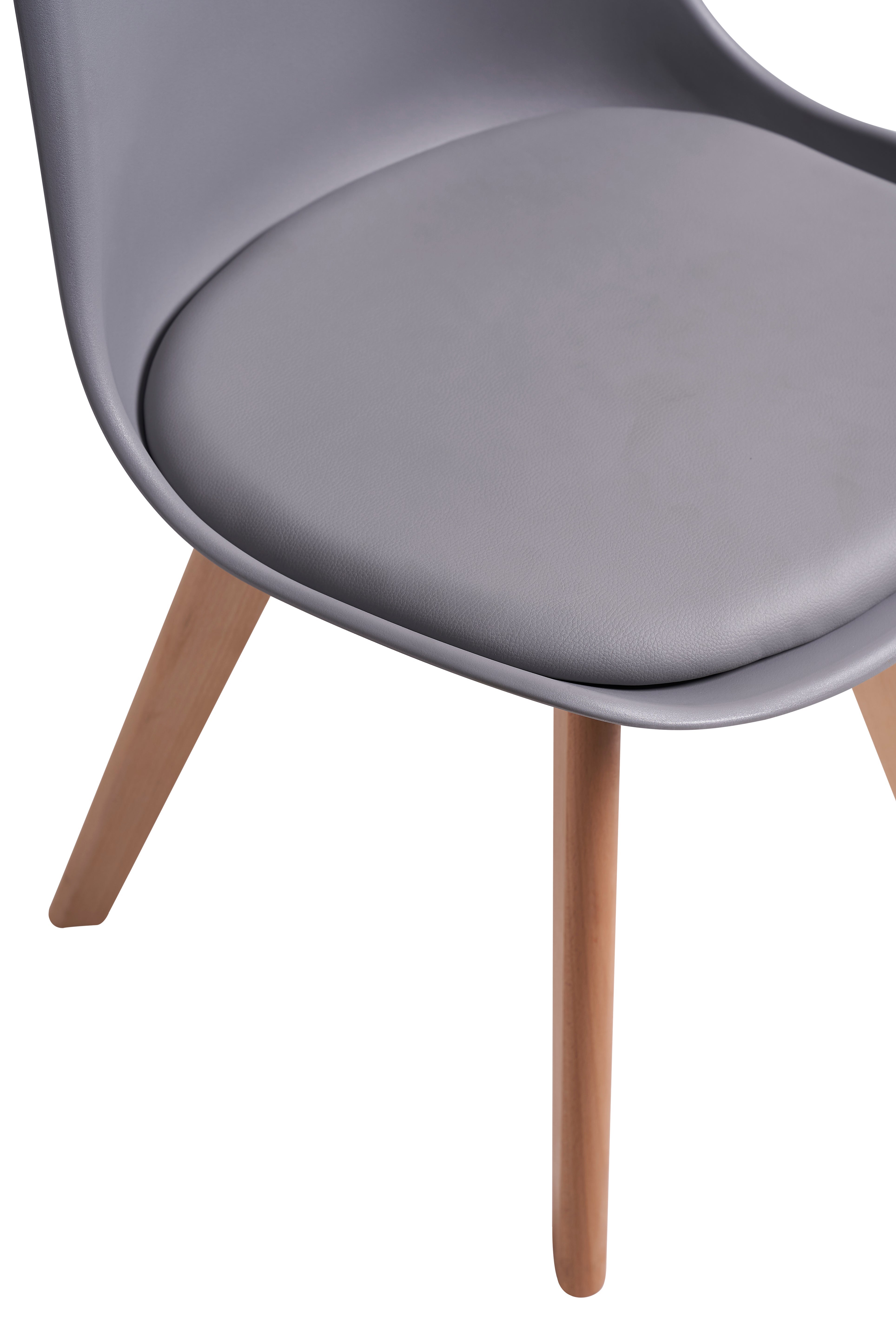 DEWINNER Chaises de Salle à Manger scandinave, Chaise de Bureau rétro, Gris, Lot de 6 - 3