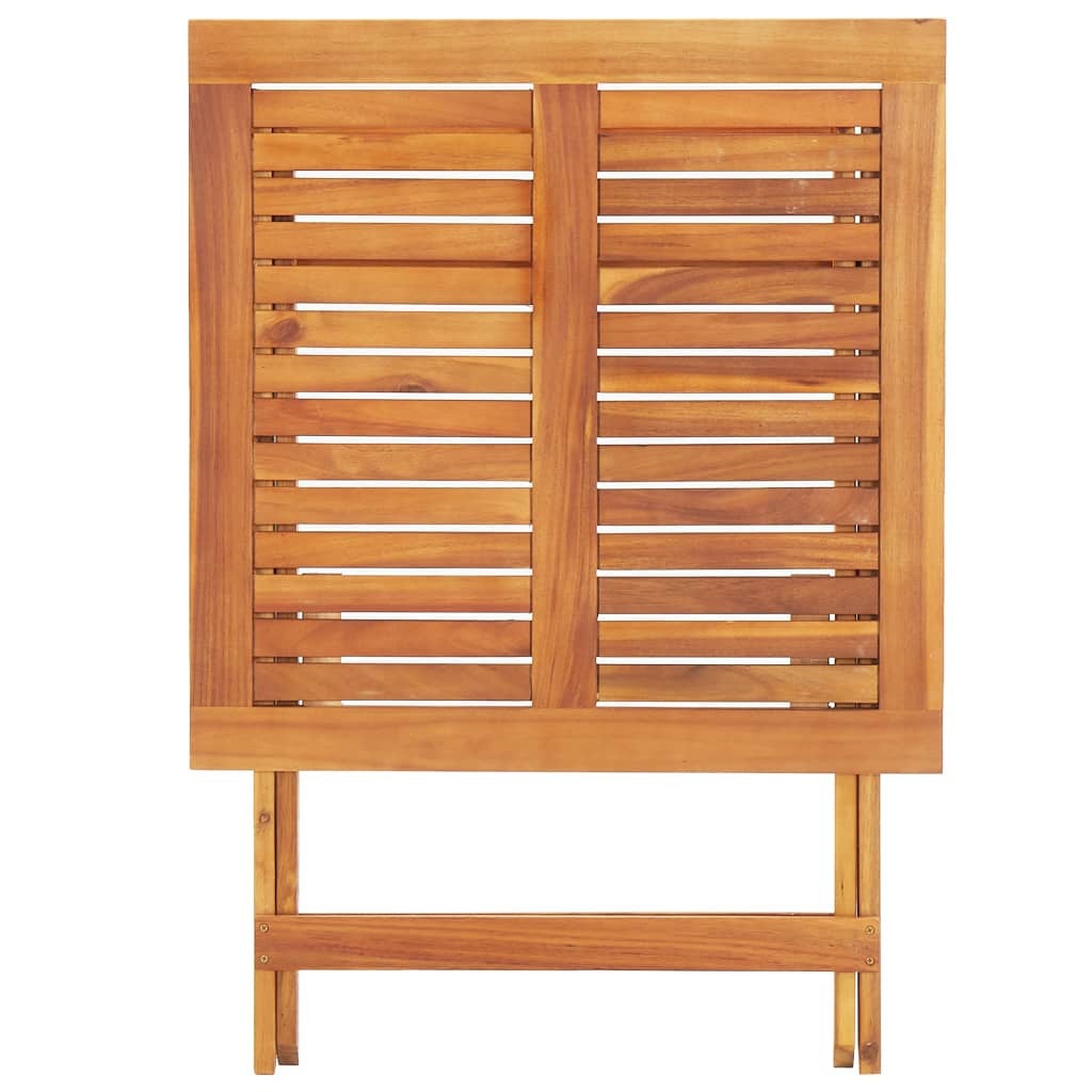 Table pliable de jardin 70x70x75 cm Bois d'acacia massif - 4