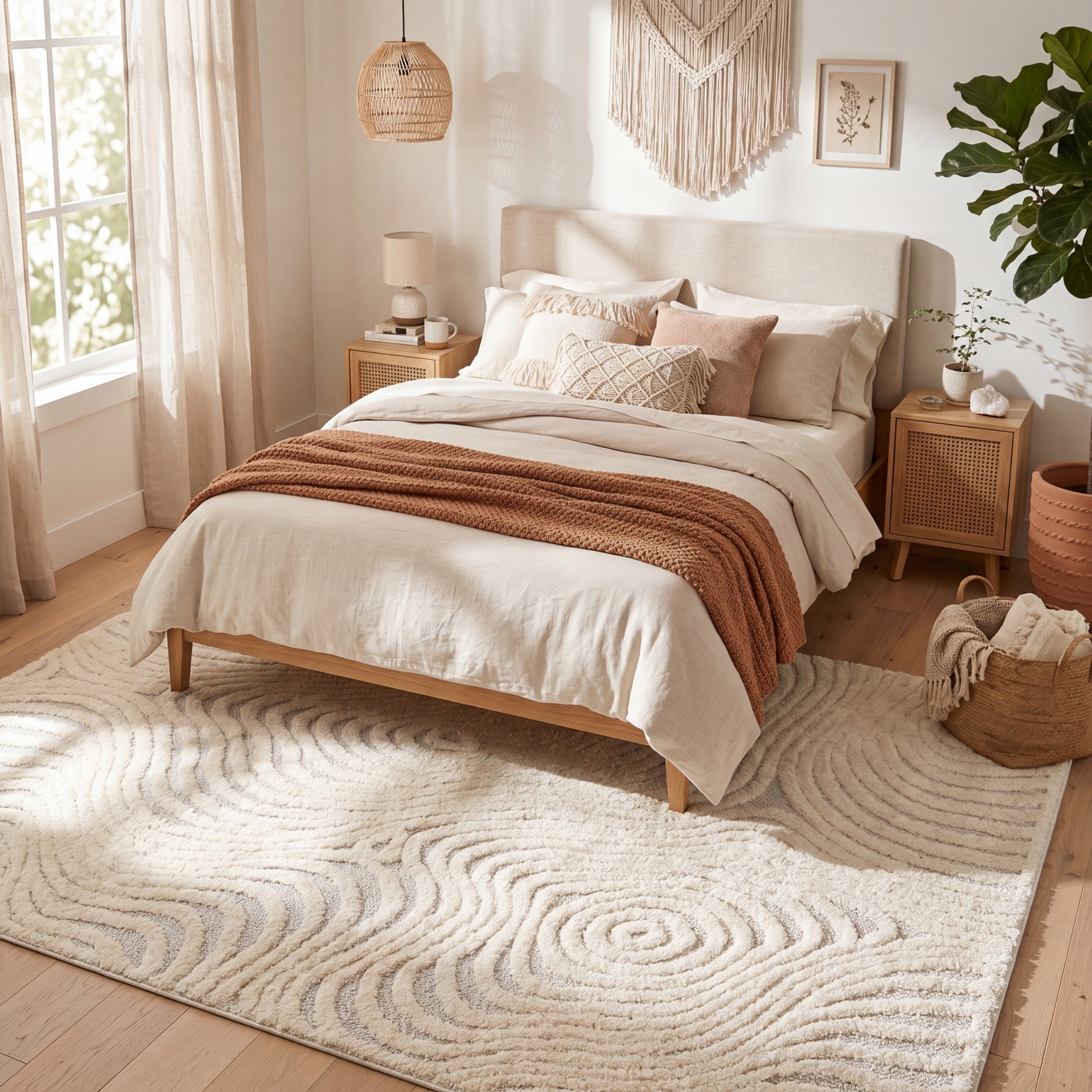 Dywan boho Cora 160x230 cm OEKO-TEX kremowy - 2