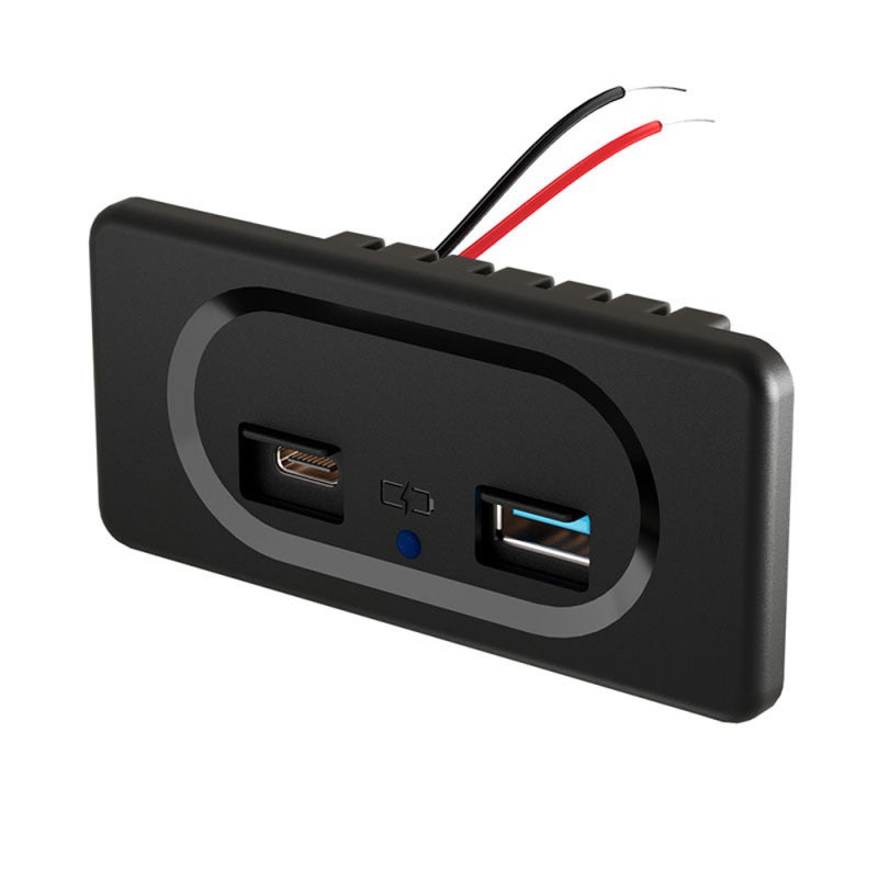 Prise USB 12V avec capuchon, adaptateurs de charge rapide double port — free download