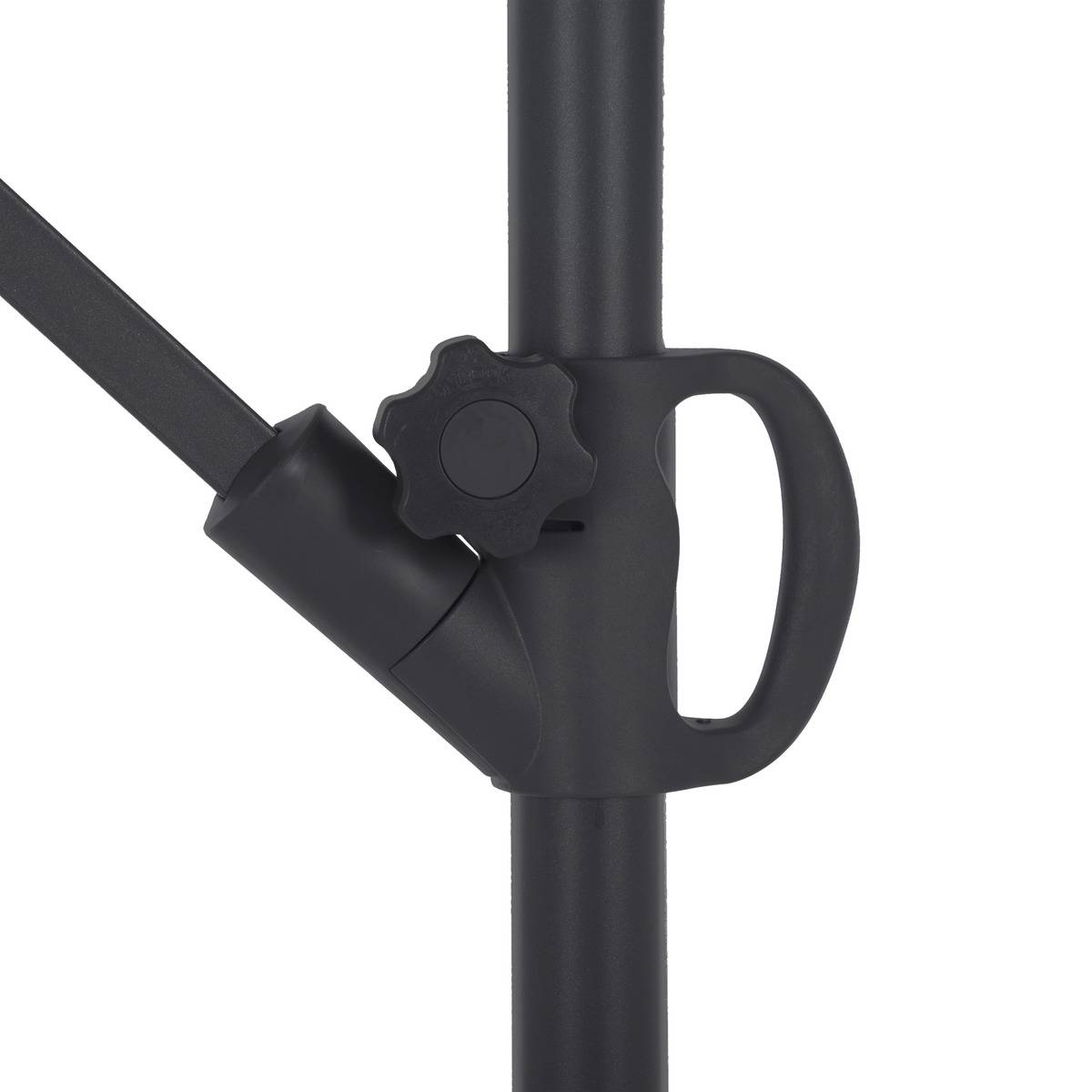 Parasol déporté rond Janeiro Bleu canard - Hespéride - 6