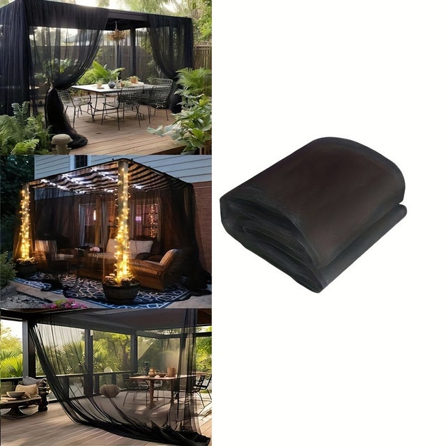 Moustiquaire de terrasse 2,4 x 6 m - Barrière en maille de jardin, filet de protection des plantes, convient pour balcon, porche, protège les plantes