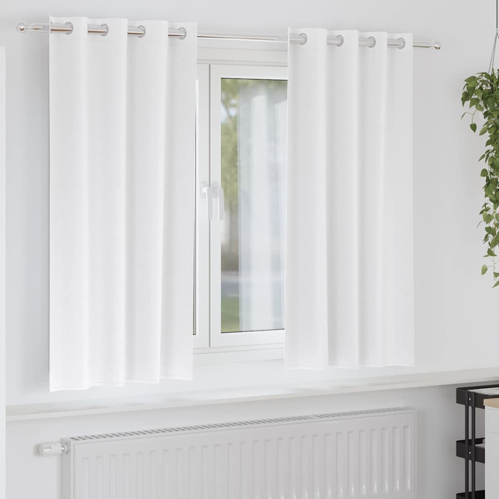 Firany blackout z kółkami 2 pcs Czysta Biała 175 x 140 cm vidaXL