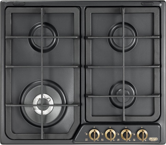 Delonghi Placa De Gas Empotrada De'longhi Anf 46 Pro Antracita De 4 Fuegos , Leroy Merlin