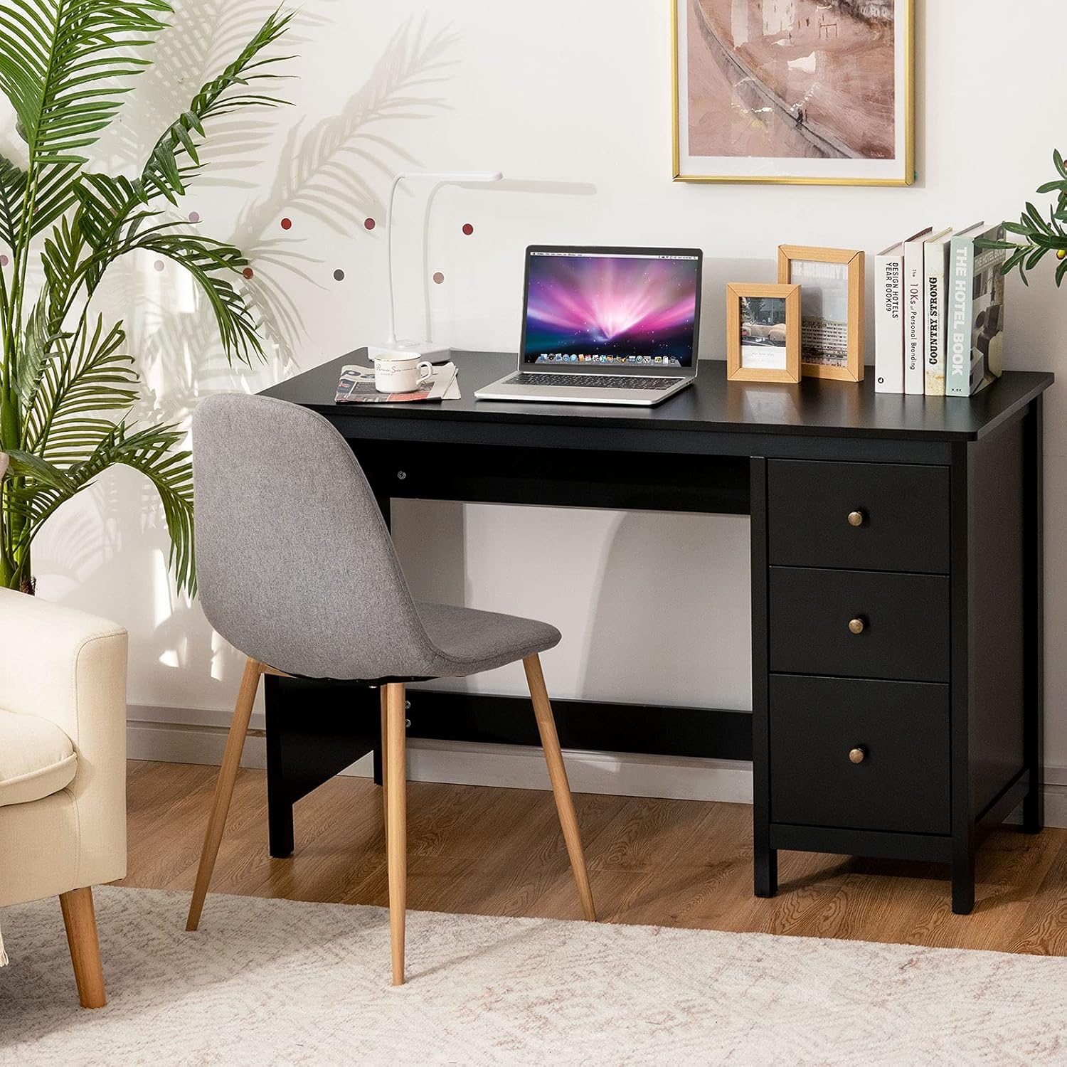 Scrivania per Computer da 120 CM, Tavolo Moderno da Studio con