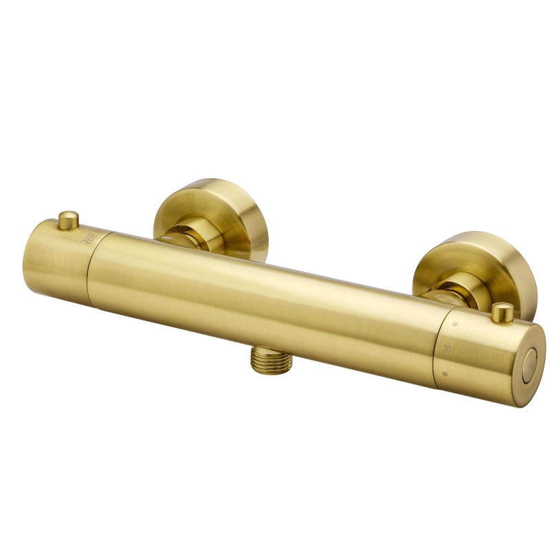 Bateria prysznicowa termostatyczna, szczotkowane złoto, Envol, ESSEBAGNO