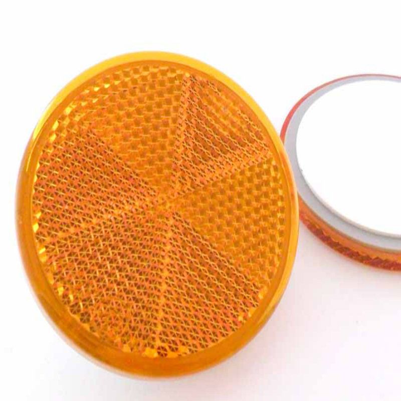Lot De 2 Réflecteurs Jaunes Moto Homologués E4 – Catadioptres Avant Œil De Chat 101×13×6 Mm – Parfait Pour Scooter, Vélo Électrique Et Moto