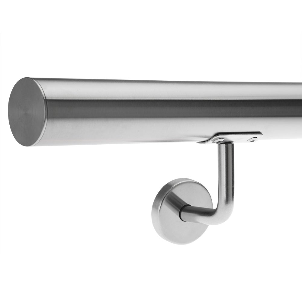 MONZANA® Main courante acier inoxydable V2A rampe d'escalier rambarde barre 300 cm support mural intérieur extérieur - 9