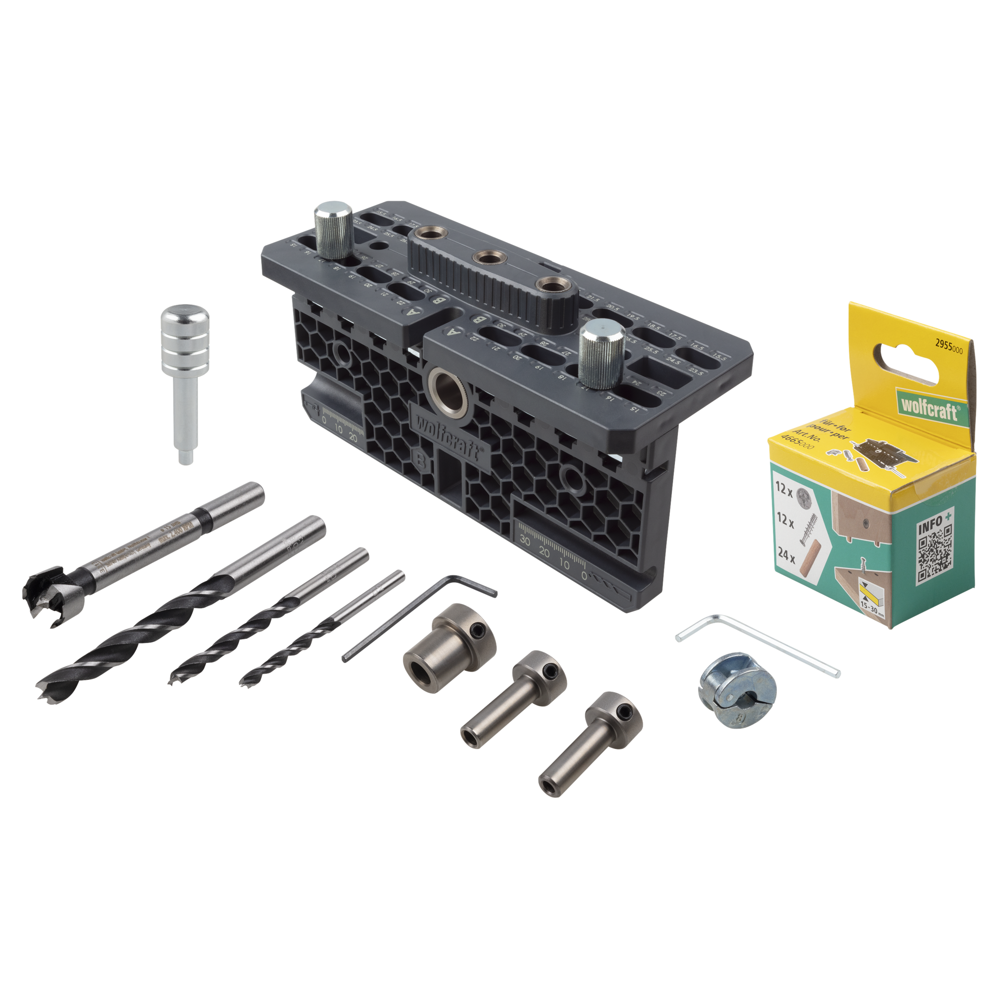 Zestaw montażowy mimośrodowy do montażu i naprawy mebli - wolfcraft 4665000