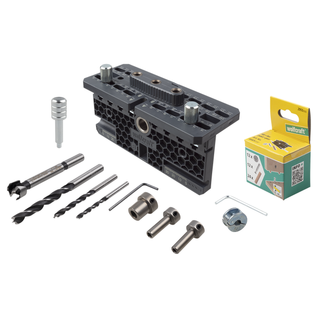 Kit de ferrures excentriques pour assemblages et reparations de meubles - wolfcraft 4665000