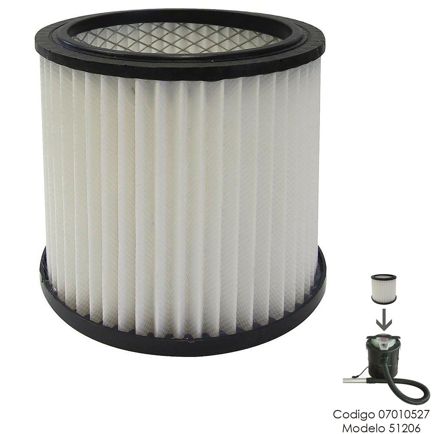 Filtro HEPA Per Aspiracenere Vinco 40162 - Ricambio Originale 40206