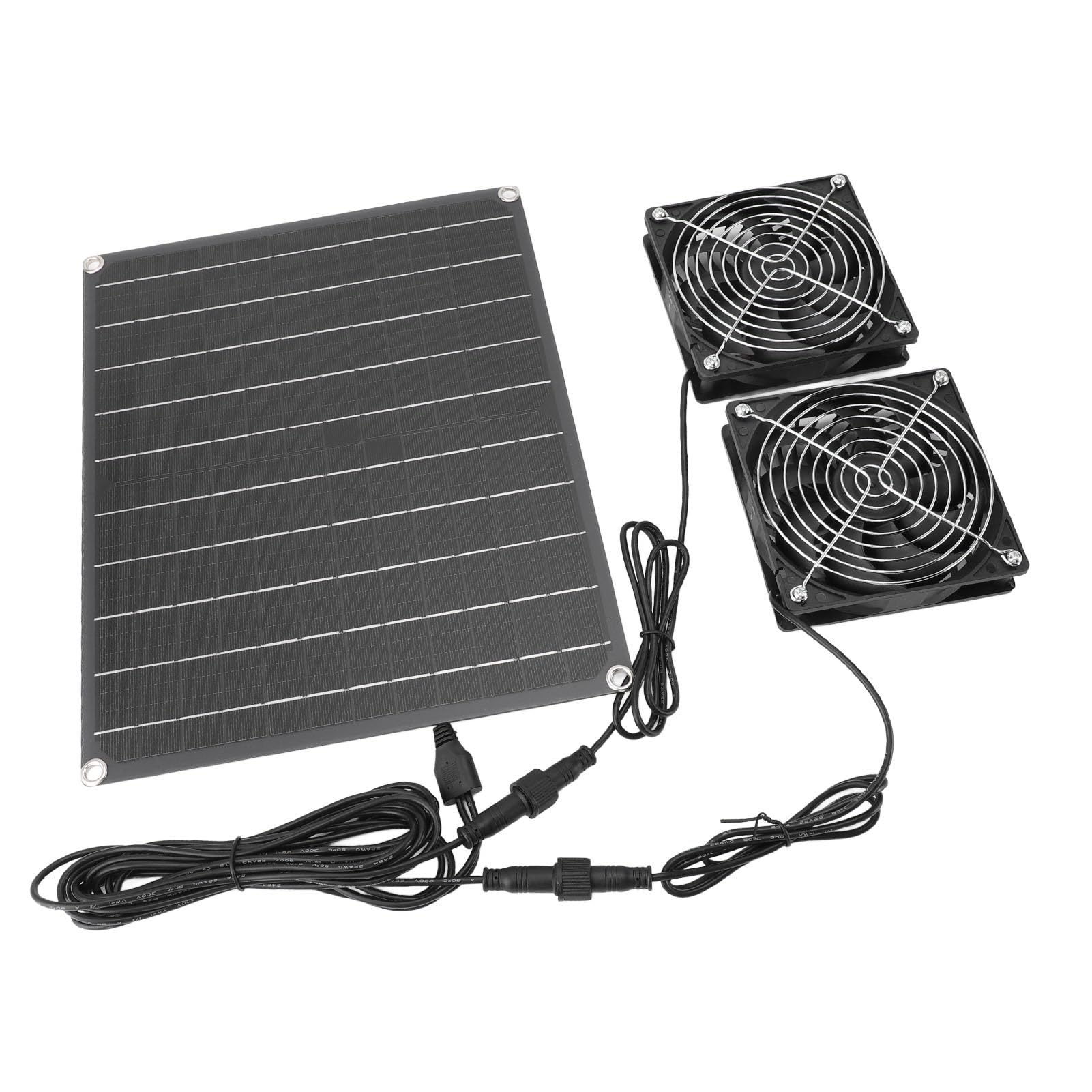 Exaustor Solar IPX7 À Prova D'Água Monocristalino 15W 12V Painel Solar Ventilador de Ventilação Galinheiro Casa de Animais de Estimação Estufa - 3