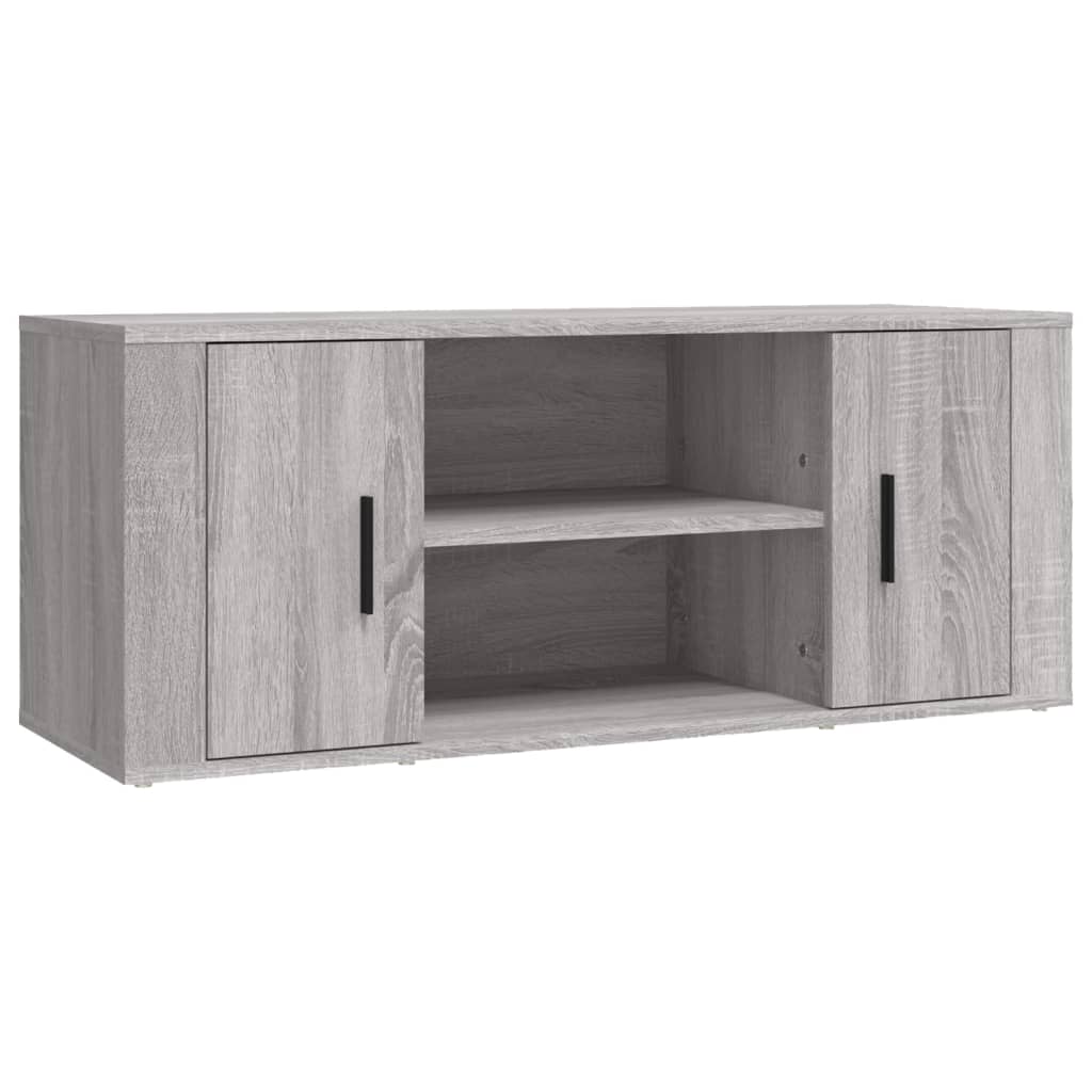 vidaXL Meuble TV Sonoma gris 100x35x40 cm Bois d'ingénierie - 2