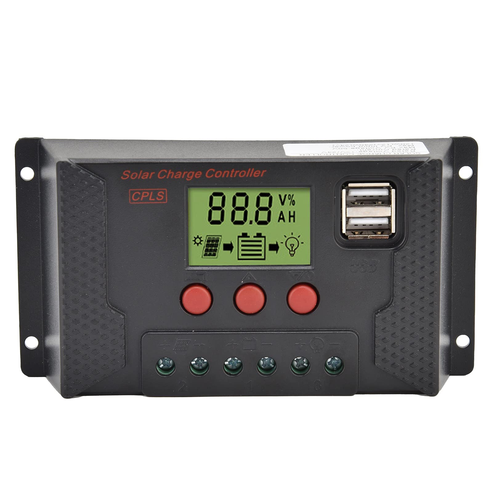 Contrôleur de charge solaire PWM 60A Régulateur de charge de batterie ...