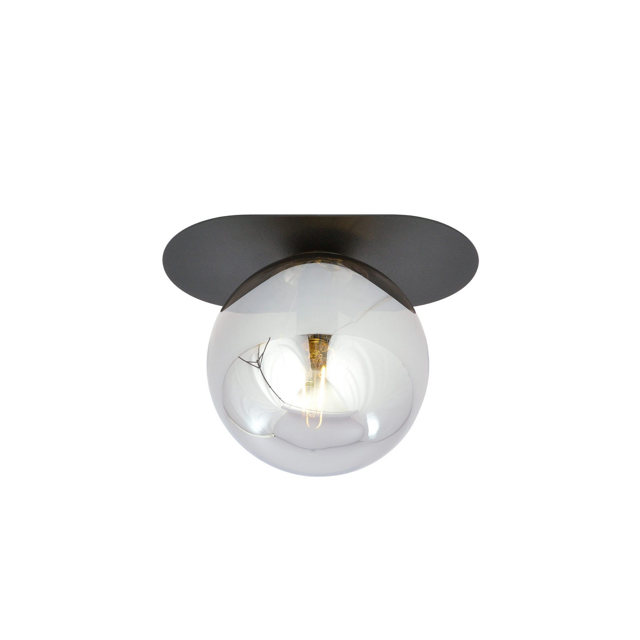Lampa sufitowa Plaza czarno-grafitowa 1xE14x10W wym: 18 x 20 cm metal Emibig
