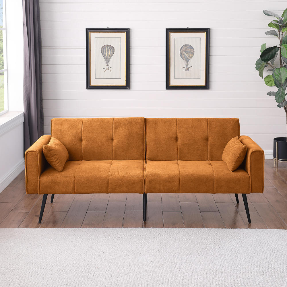 Sofa rozkładana typu futon, składana, 68 cali, modułowa, wygodna, do małych przestrzeni