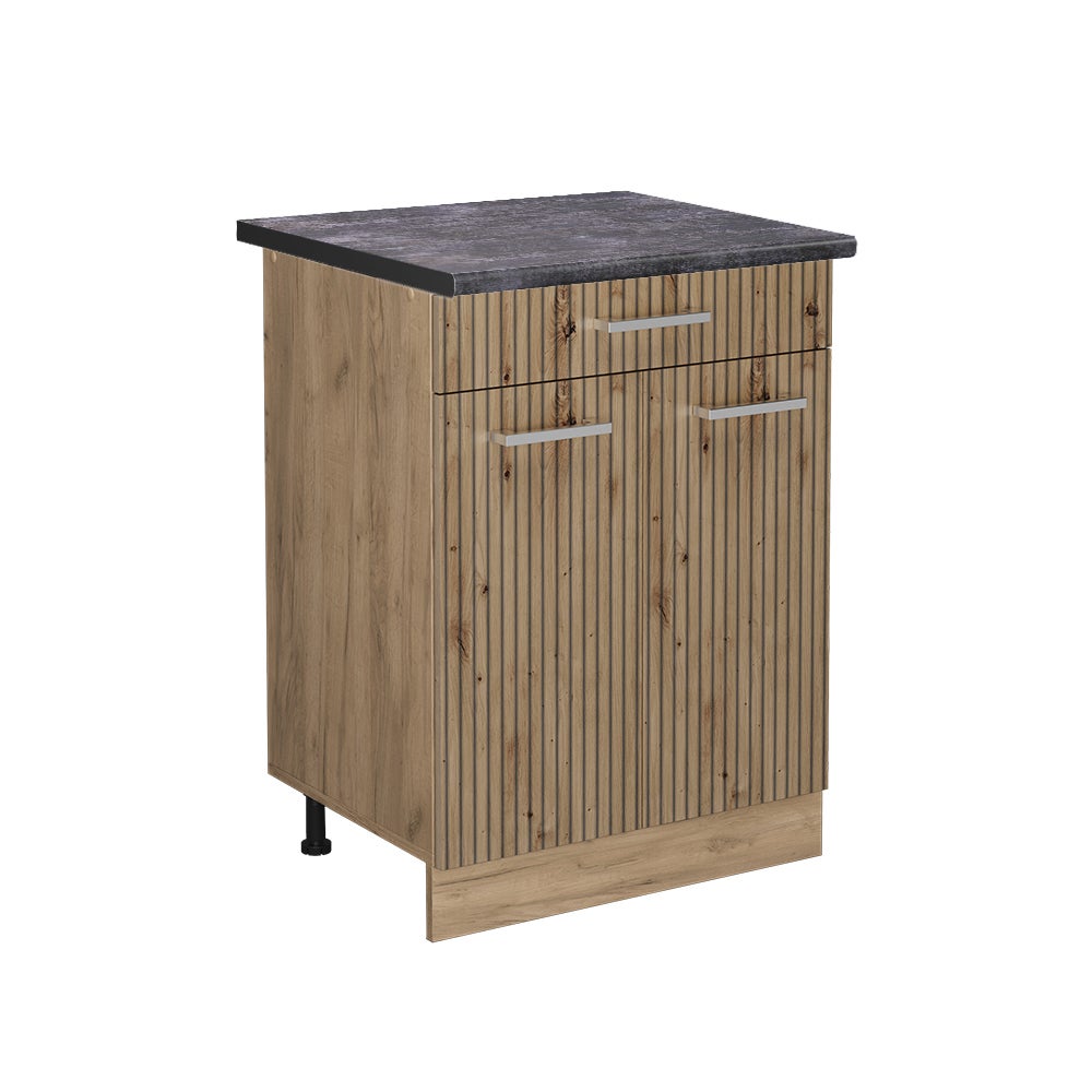 Vicco Szafka dolna do kuchni R-Line, Dąb rzemieślniczy, 60 cm z szufladą, BP Antracyt