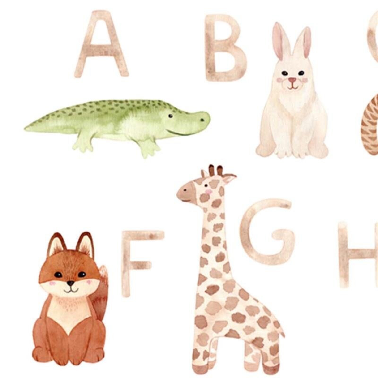 Tableau alphabet avec des animaux - 40 x 60 cm - 5