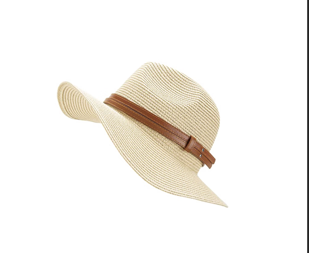 Donna Cappello Di Paglia Donna A Tesa Larga - Pieghevole, Protezione UV, Per Spiaggia E Viaggi Cappello Paglia