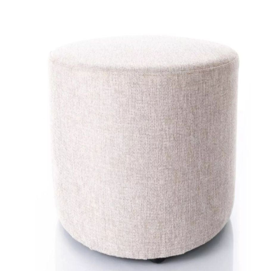 Puf Rond Beige Pouf rond en tissu 33 x 36 cm beige clair VADIA | Leroy Merlin
