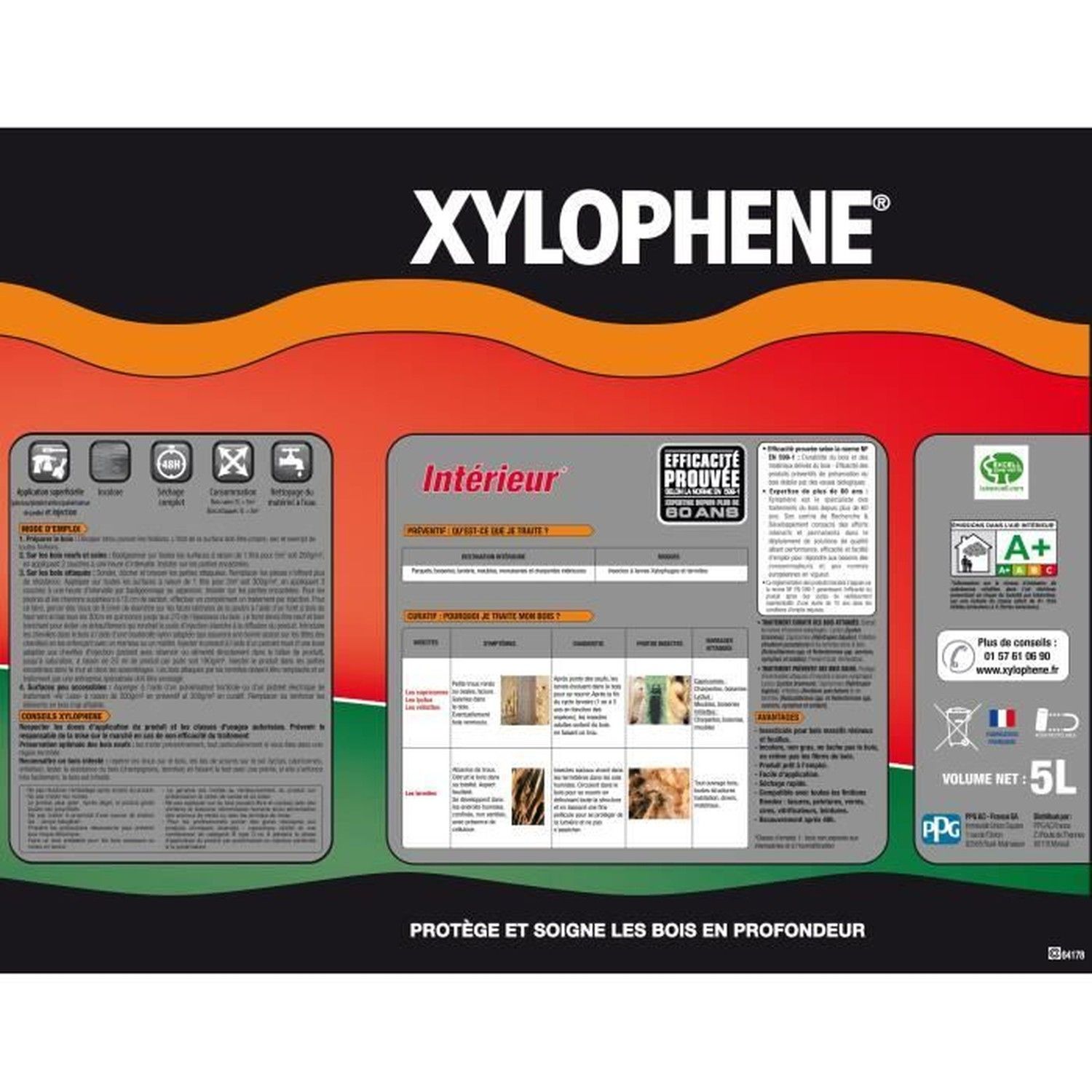 XYLOPHENE trattamento legno trave e telaio 20 anni, 5 l - 3