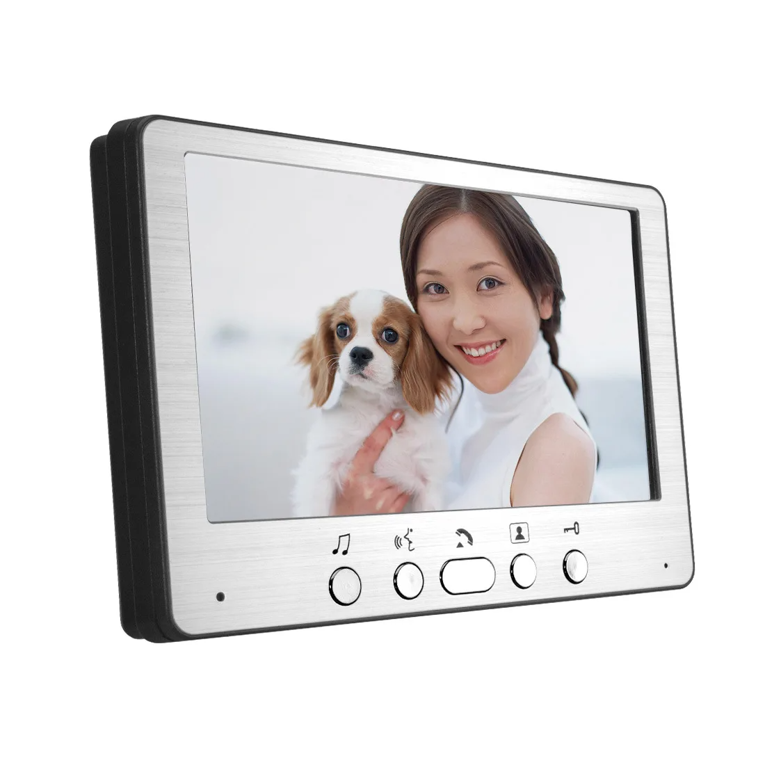 Sonnette vidéo filaire avec écran 7 pouces, interphone bidirectionnel, vision nocturne infrarouge, étanche IP55, kit 1 caméra 1 moniteur, EU - 5
