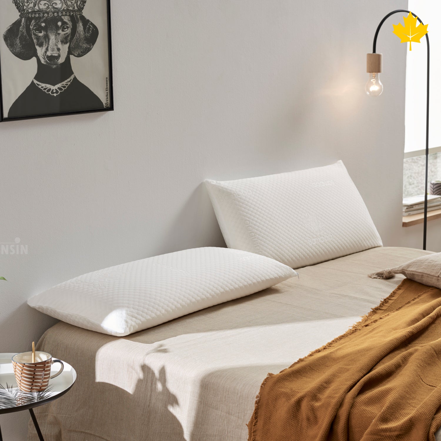 Almofada Viscoelástica Descansin | 70 cm | Efeito nuvem | Tecido de bambu | Alivia Tensões | Capa Dupla - 6
