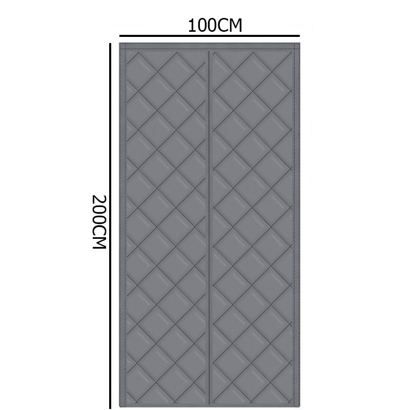 Tenda invernale antivento per porta, tenda magnetica in cotone spesso, impermeabile e insonorizzata, autochiudente, pieghevole 1000X200 cm - 8