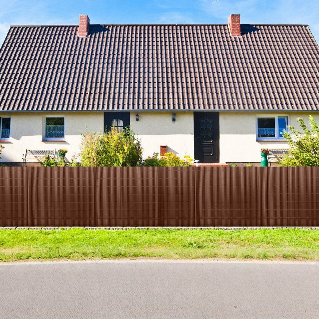 Osłona PVC 90x500 cm, odporna na pogodę, brązowy