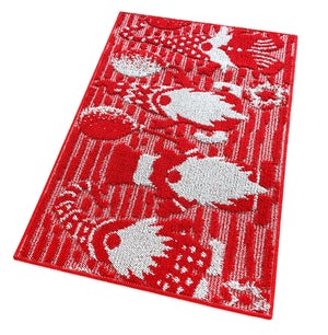 Paillasson De Noël 40x60 Cm - Motif Pingouin Et Père Noël | Velours Cristallin Antidérapant | Pour Entrée, Salon, Salle De Bain
