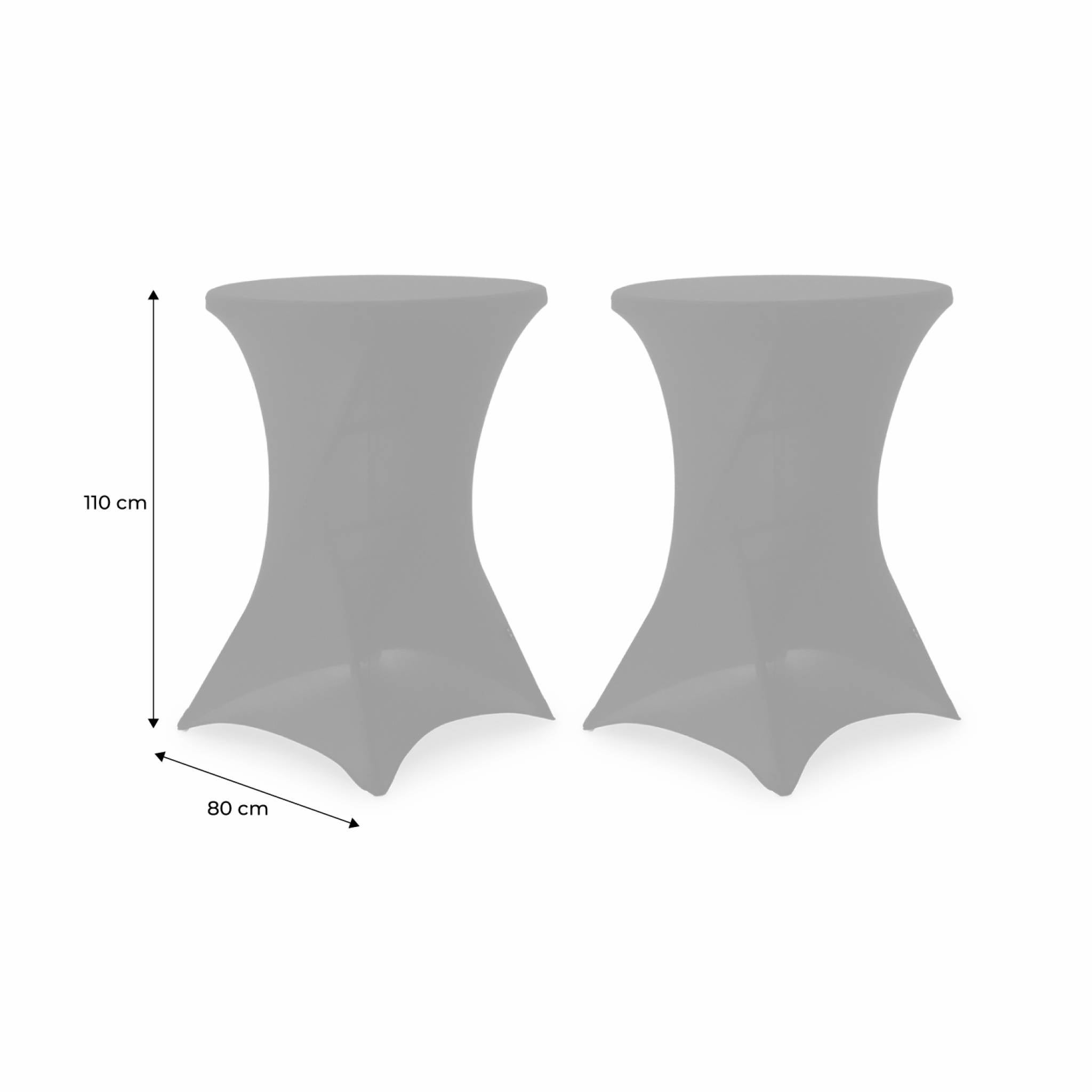 Lot de 2 housses – GALA – Housses pour mange-debout Ø80cm. polyester. noir - 7