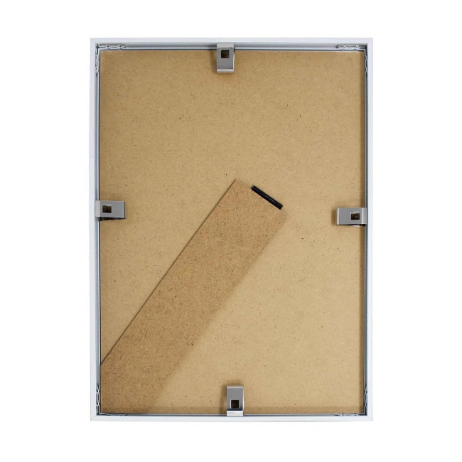 Cadre format A5 - 15x21 cm en aluminium - Blanc - Vitre en verre - 2