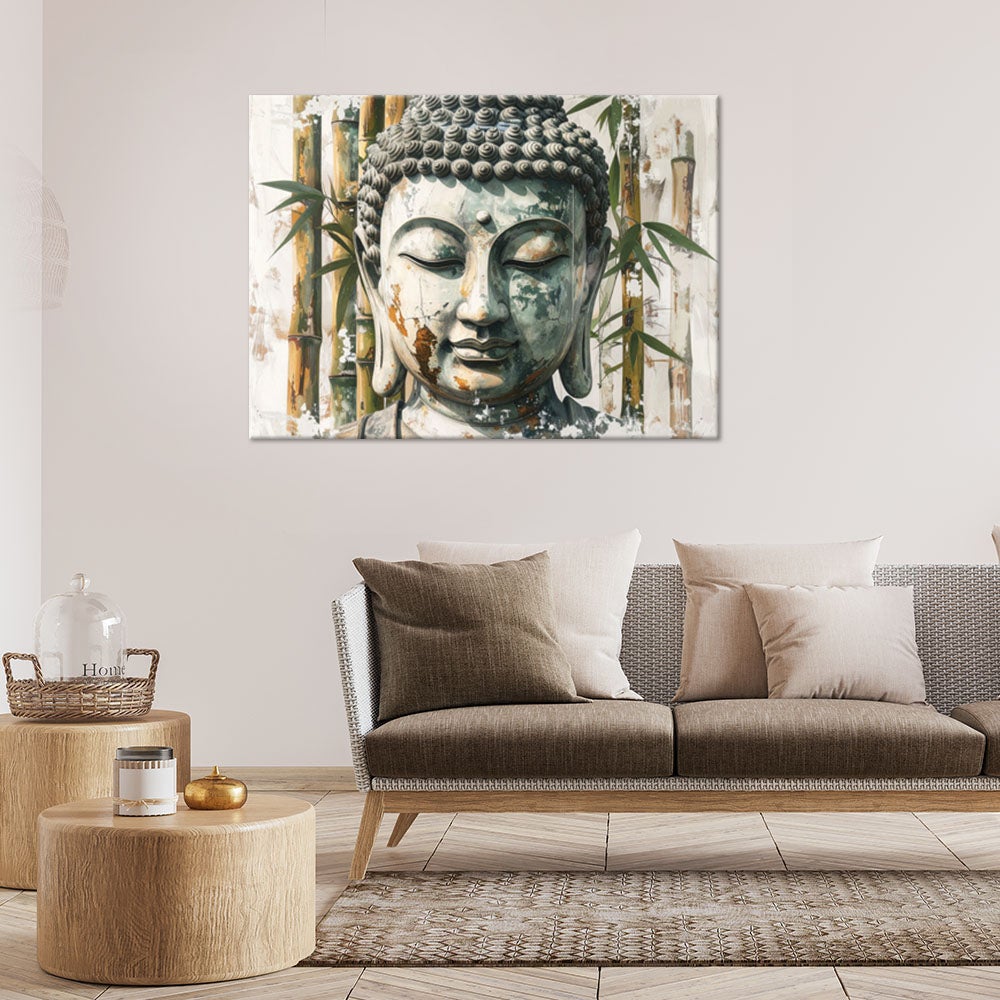 Obraz do salonu sypialni biura, Harmonia Budda Zen Spa Bambus 60x40 - 2